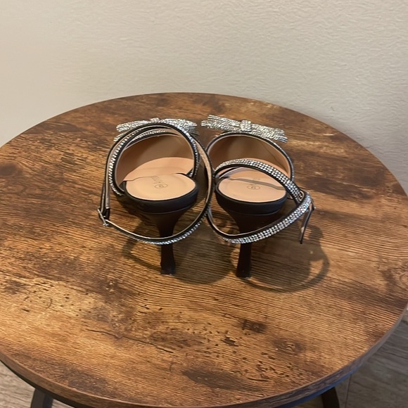 I am selling a pair of black “Ainrock” rhinestone sling back high heels - Picture 4 of 5